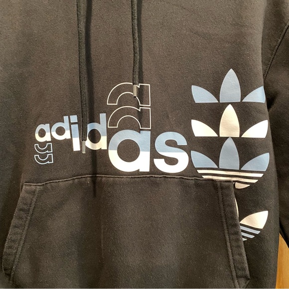 ADIDAS Hoody with kangaroo hand pocket with cool Adidas logo - Picture 2 of 6